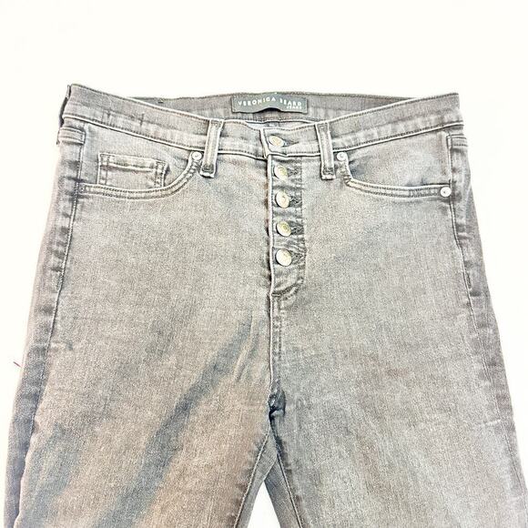 Veronica Beard Debbie 10" Skinny Dark Wash Charcoal Denim Jeans Size 31 - Picture 8 of 10